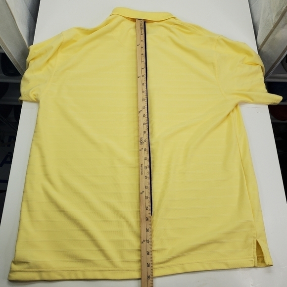 PGA Tour Men's XL Yellow Golf Polo Textured Soft Sport Short Sleeve Shirt - Picture 4 of 11